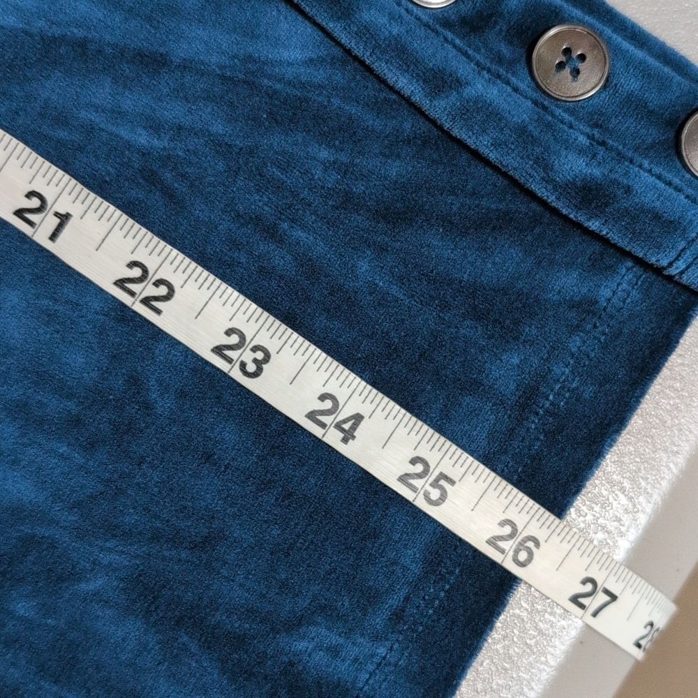 NWT Talbots Velour Velvet Sweater Teal Cotton Long Casual Small - Picture 4 of 7